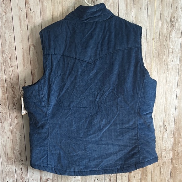 Blue Quilted Vest with Stand-Up Collar - Picture 2 of 5